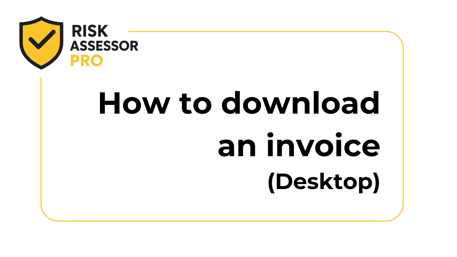 How to download an invoice | Desktop